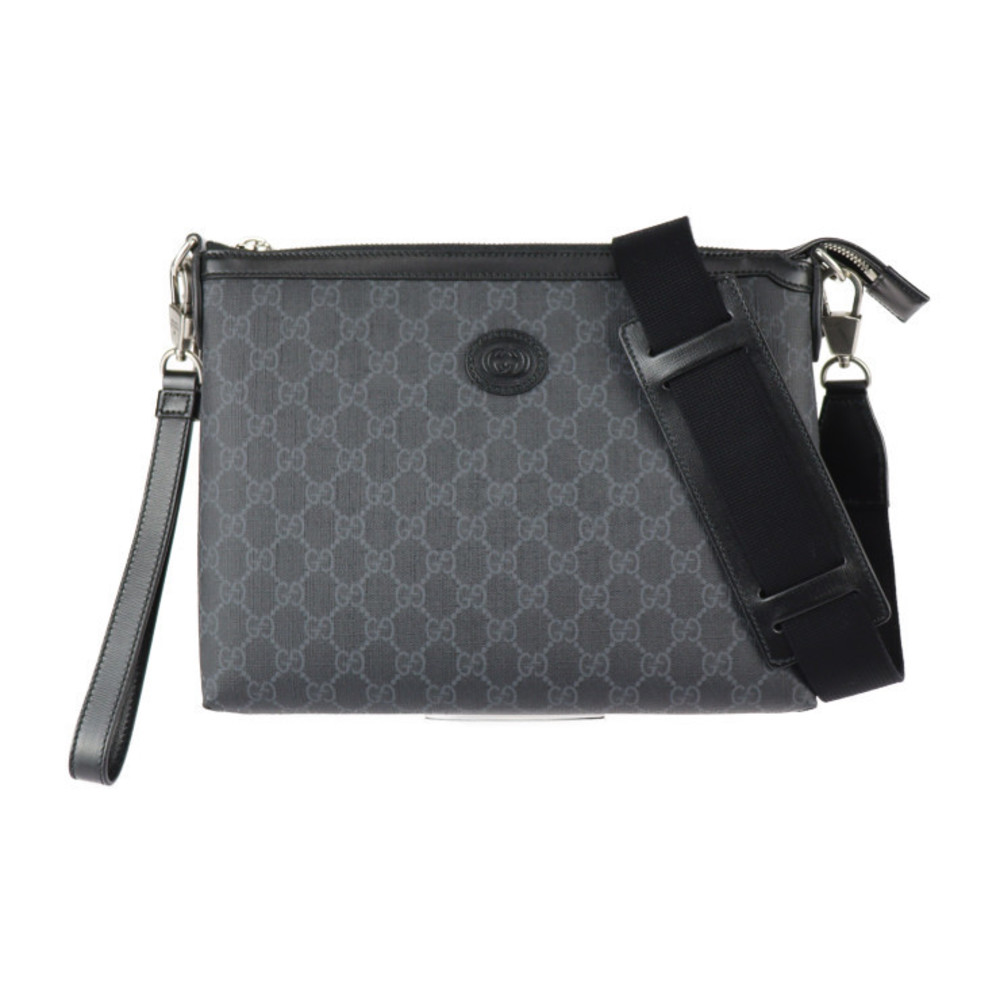 Gucci Messenger Interlocking G Shoulder Gray Black - image 1